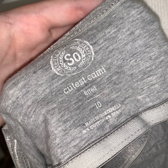 Gray Cutest Cami tank top from SO - Picture 3 of 3